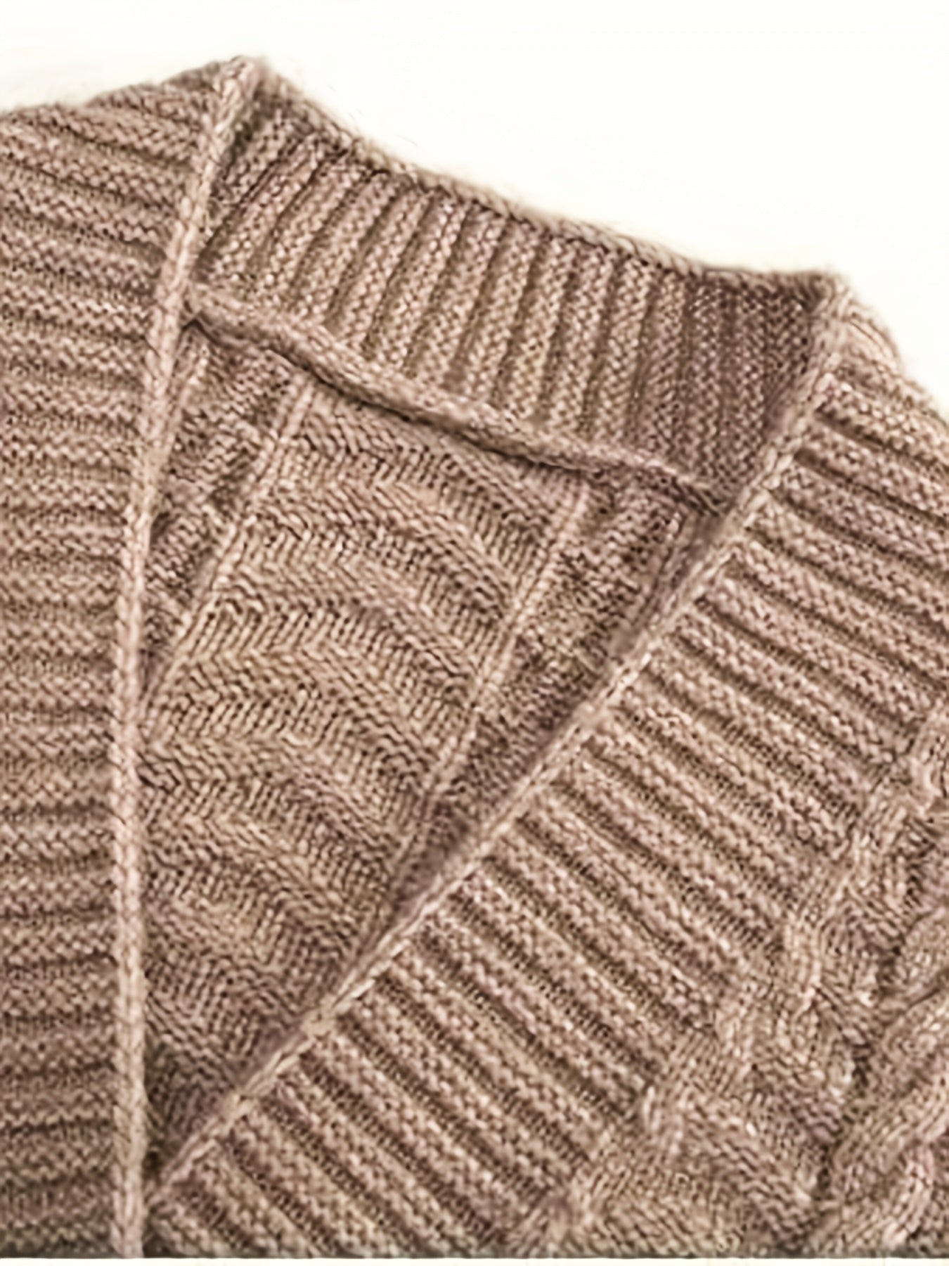 Women's Acrylic V-Neck Knit Cardigan Coat with Pockets Loose Fit Spring Fall