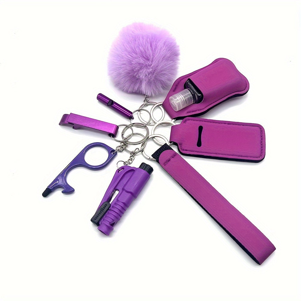 Ayollar uchun 9 ta bo'lakli kalitchain aksessuarlar to'plami, mato, qisqich, zamonaviy sovg'a