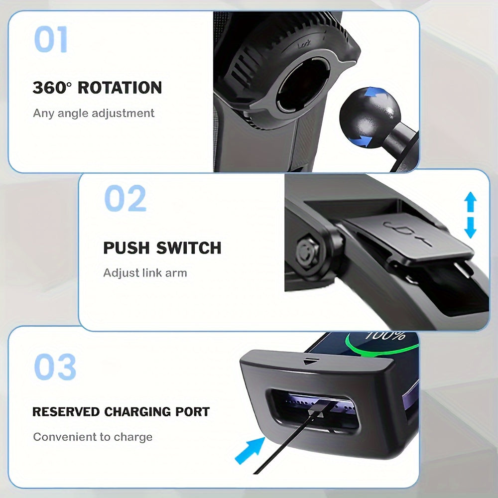 Adjustable Car Dashboard Mount ABS Material Round Cup Holder for Phones Tablets