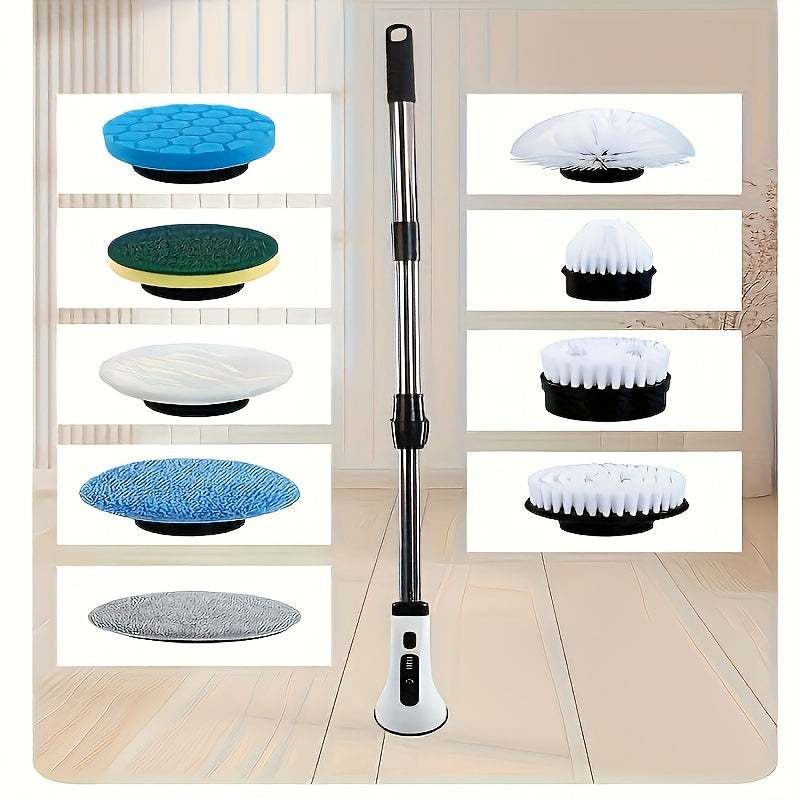Electric Spin Scrubber 2024 Cordless Rechargeable 7-in-1 Cleaning Brush with Adjustable Speed and Detachable Handle