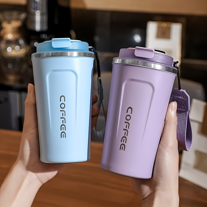 Smart Stainless Steel Double-Layer Vacuum Coffee Cup with Temperature Display