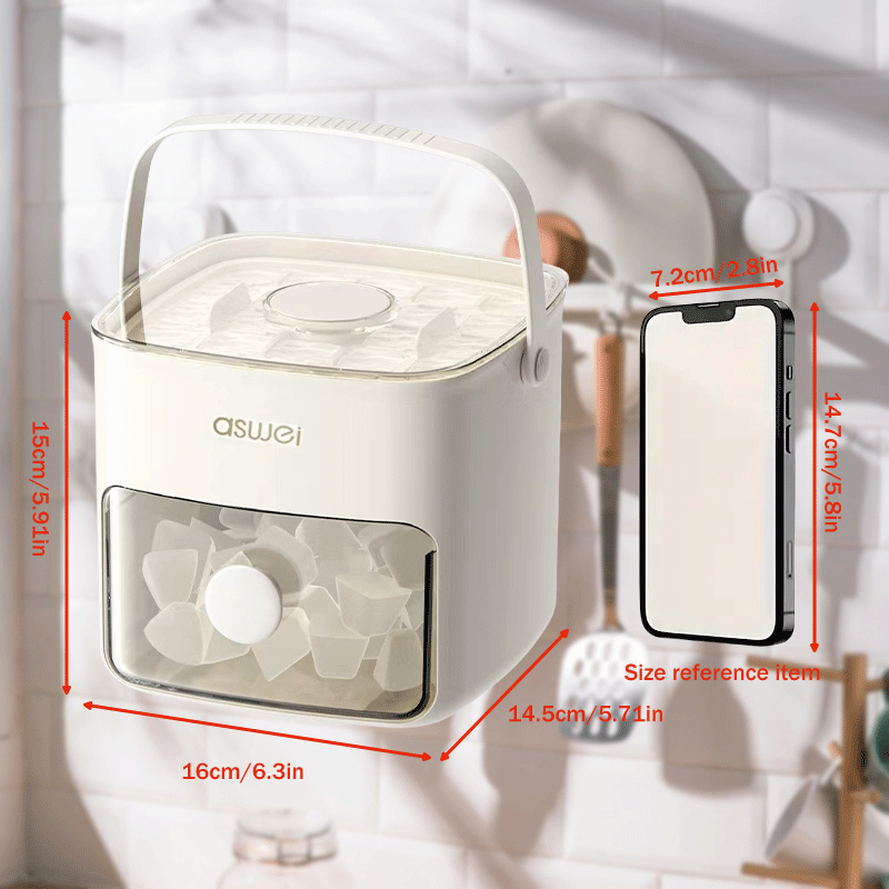 White Portable Ice Maker with Large Capacity for Small Spaces