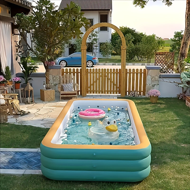 Large Inflatable Family Pool PVC Outdoor Water Pool with Multiple Components