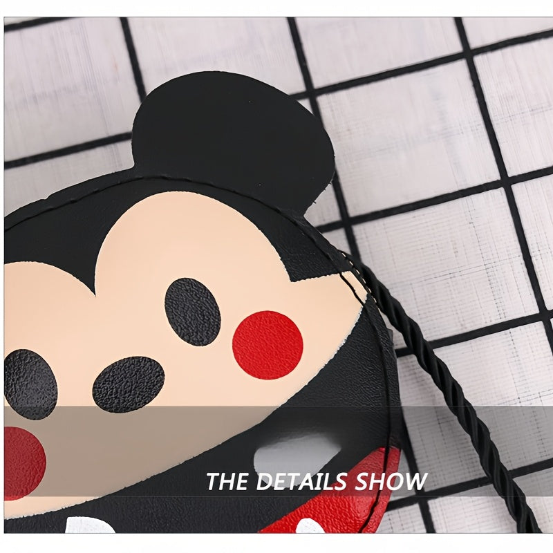 Girls Women Crossbody Bag with Polka Dot Bow Red Black PU Large Capacity