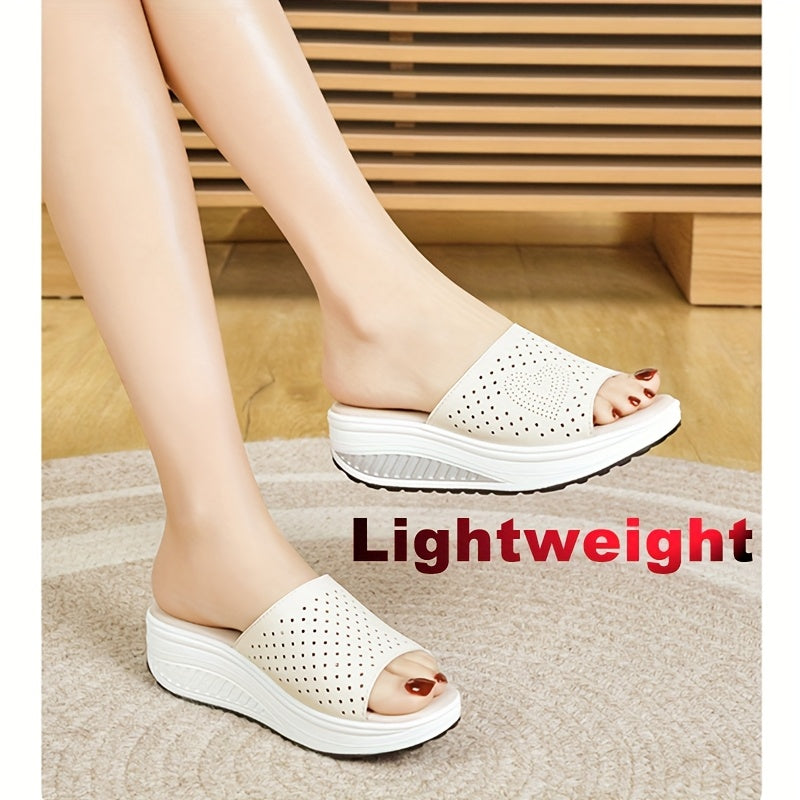 Women's Breathable Mid-Heel Sandals Lightweight Comfortable All-Season