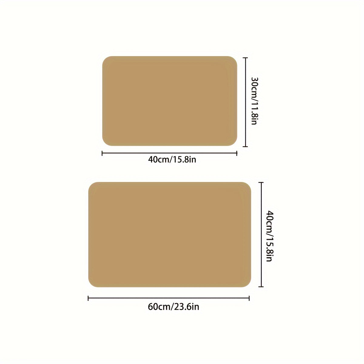 Alfombrilla de silicona para secar con bandeja de drenaje para máquinas de café 15.8x11.8in