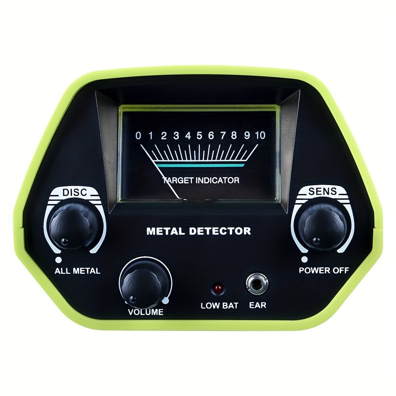 Detector de metales portátil de alta sensibilidad con bobina grande, pantalla LCD, discriminación ajustable para búsqueda de tesoros