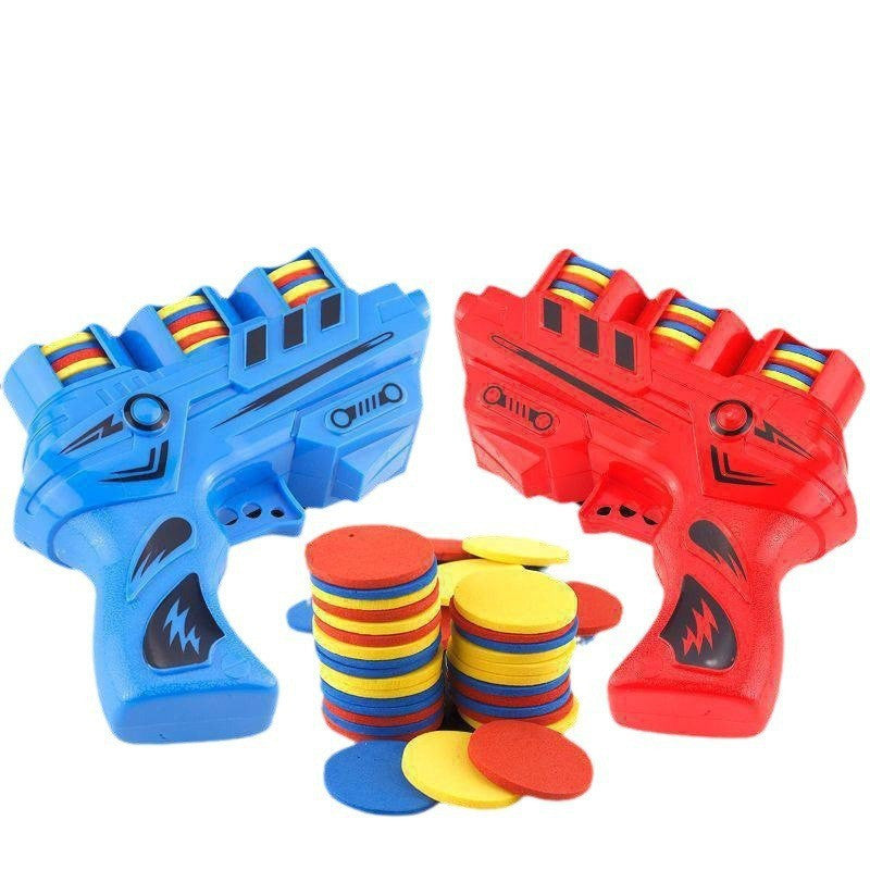 Foam Disk Launcher Toy for Kids Ages 3+ Indoor Outdoor Play Plastic Multicolor