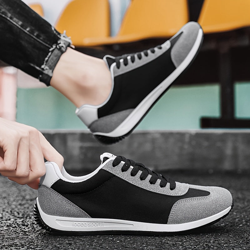 Men's Breathable Odor-Resistant Microfiber Sneakers for Running and Casual Wear