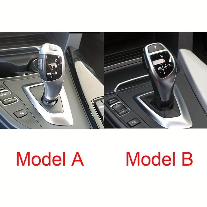 Car Carbon Fiber Look Gear Shift Panel and Knob Cover for BMW Vehicles