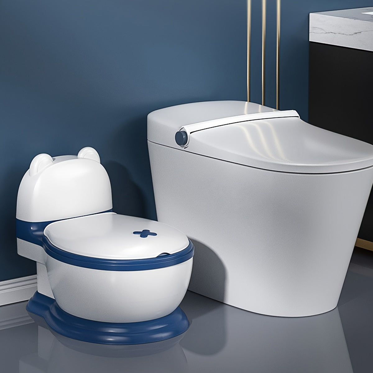 Kids Potty Chair for Children Ages 3-6 Durable Plastic Training Toilet Seat with Lid