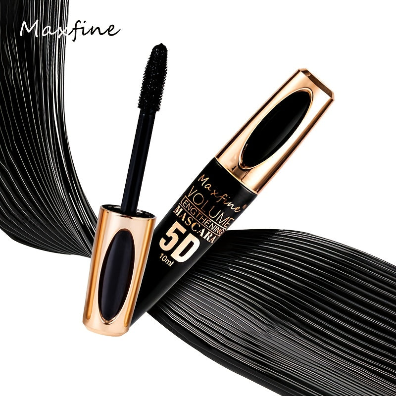 Women Silk Fiber Mascara Black Waterproof Volumizing Lengthening Long Lasting