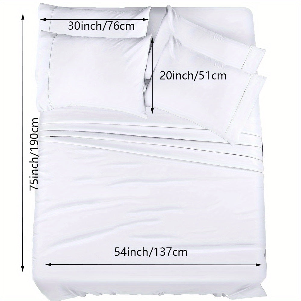 Luxury Fitted Sheet Set with Wrinkle and Stain Resistant Deep Pocket Bedding for Bedroom or Hotel