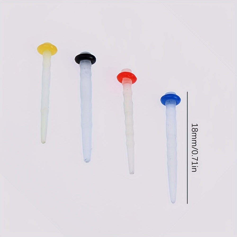 50pcs Quartz Fiberglass Rods with Matte Finish Transparent Blue Yellow Threaded Ends Industrial
