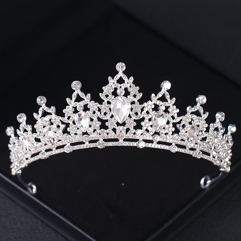 Women’s Crystal Tiara Headband for Bridal Prom Wedding Hair Accessory Rhinestone Crown