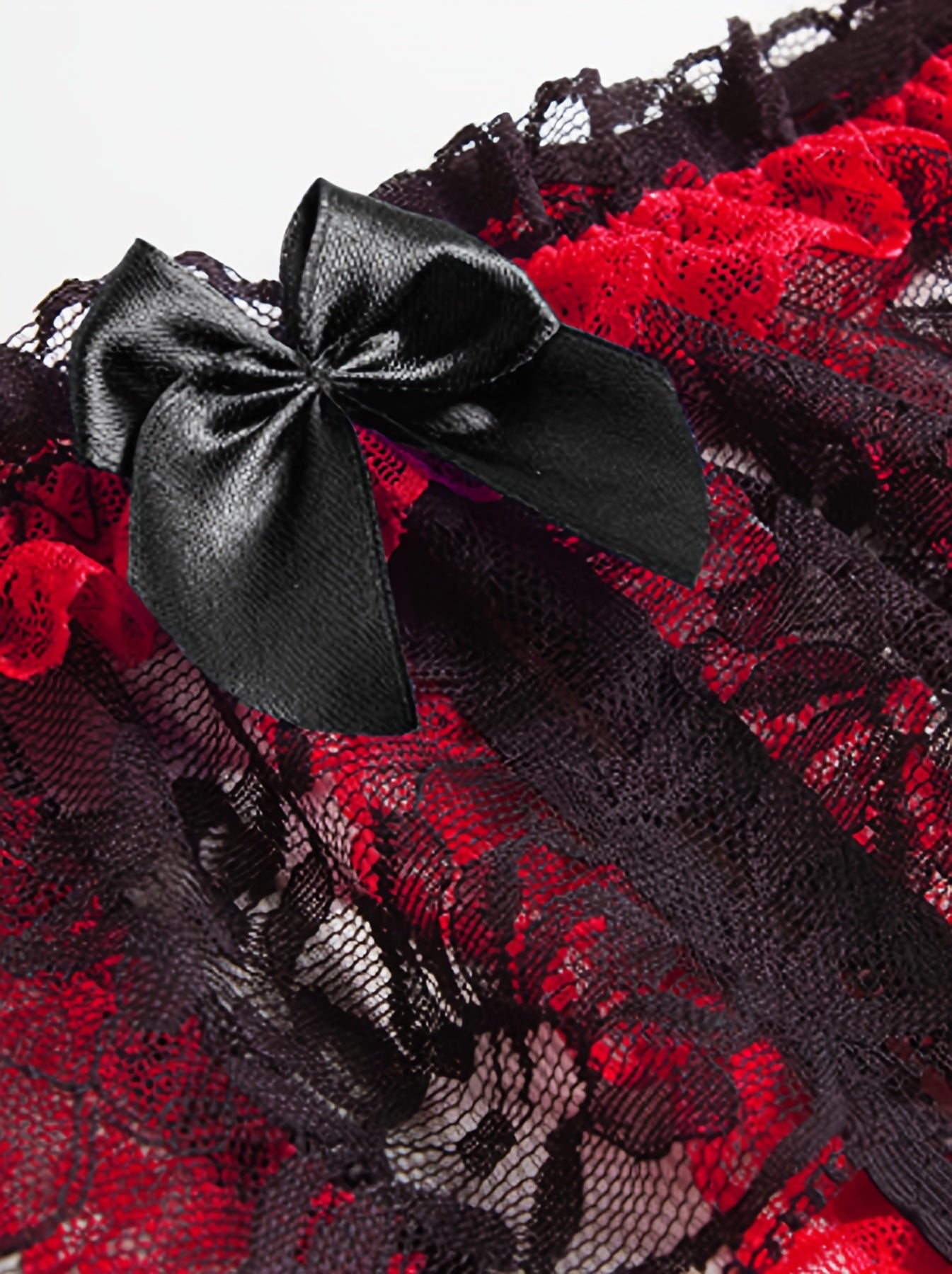 Women's Low Waist Lace Thong Panties Transparent Open-Crotch Lingerie