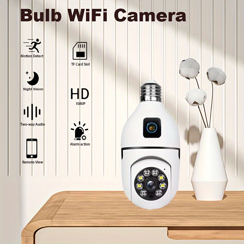 360° Panoramic Security Camera 1080P HD Dual Lens Motion Detection Indoor Outdoor