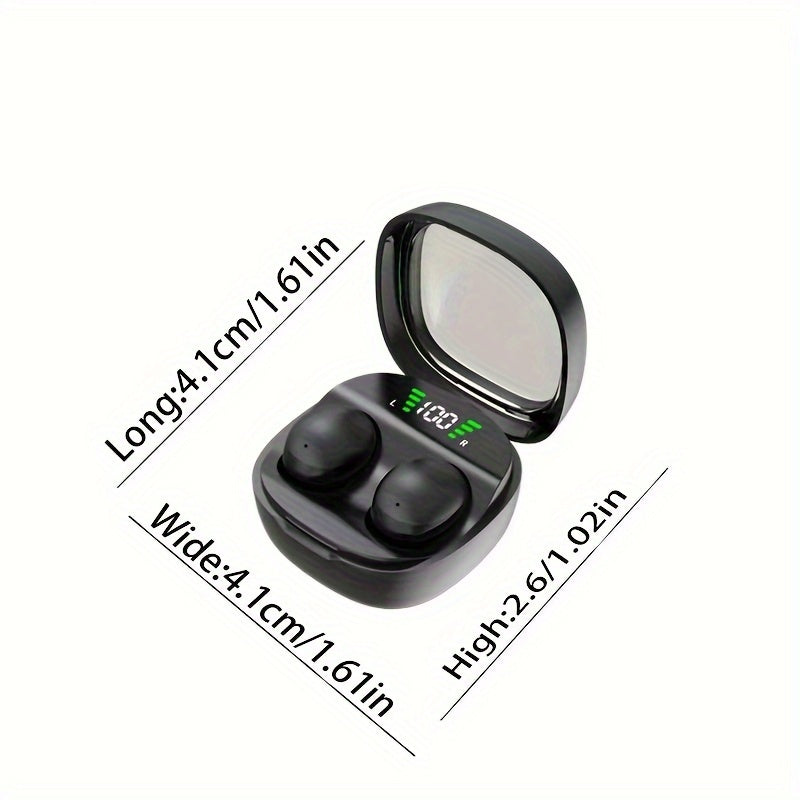 Wireless Invisible Earbuds for Adults in Black and White with Noise Cancellation