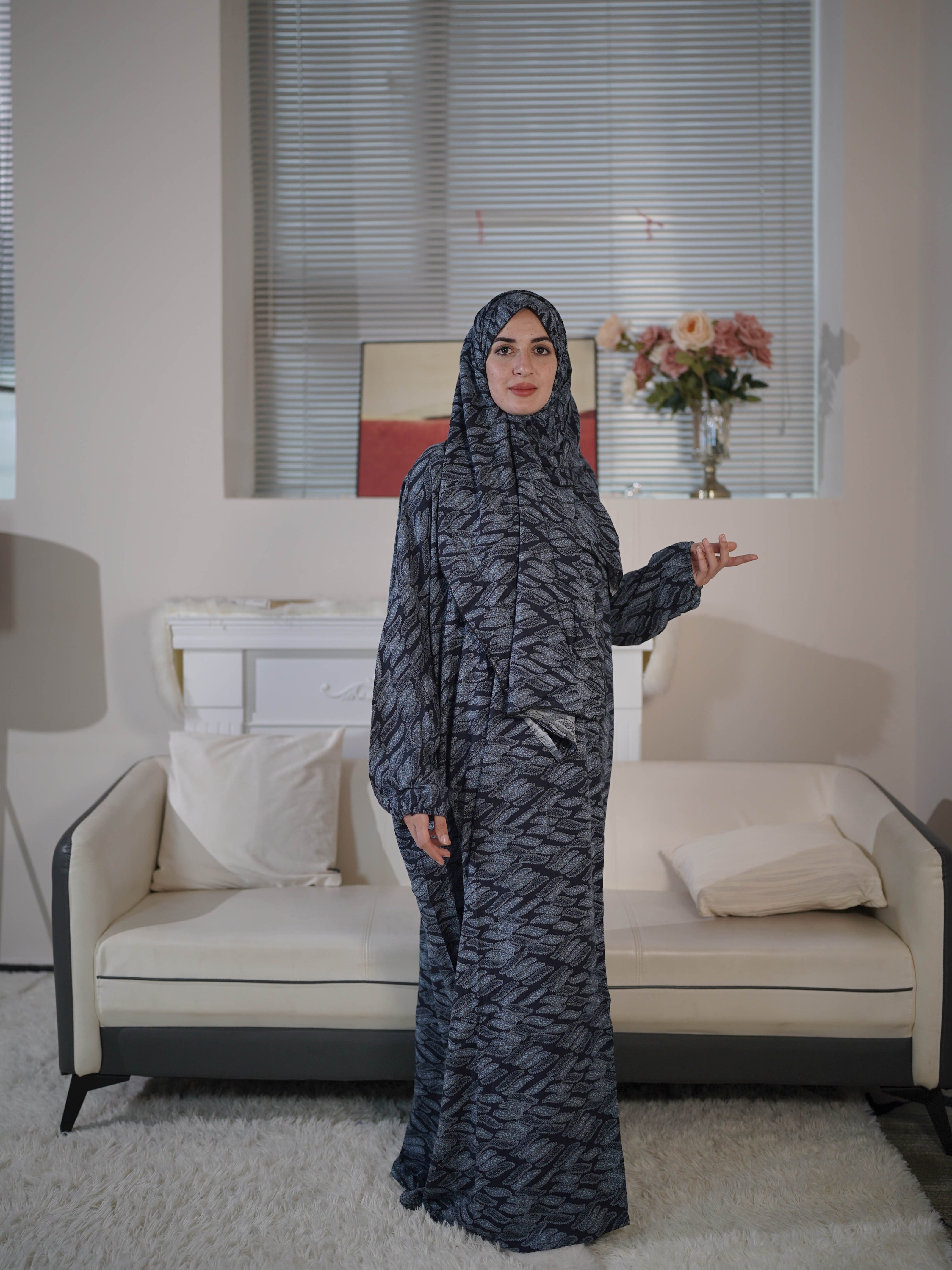 Plus Size Modest Maxi Dress Long Sleeve Hijab Women’s Clothing