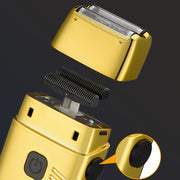 Set de afeitadora eléctrica y recortadora de barba, recargable por USB, cuchillas de acero inoxidable, pantalla digital, afeitadora de lámina