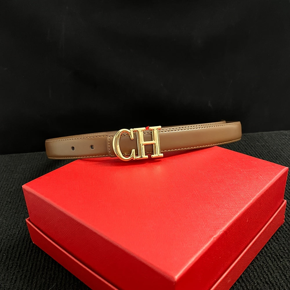 Gafas de mujer con cinturón de letras de metal fino, a la moda y de talla libre para uso diario