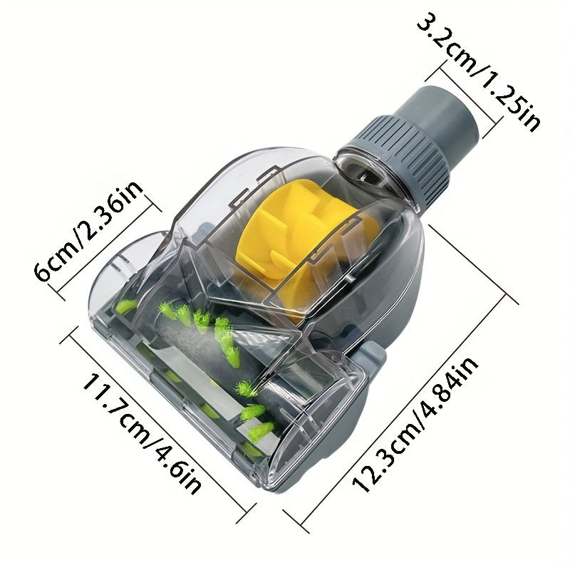 32mm Pneumatic Vacuum Cleaner Brush Head for Dust Mites and Carpet Cleaning