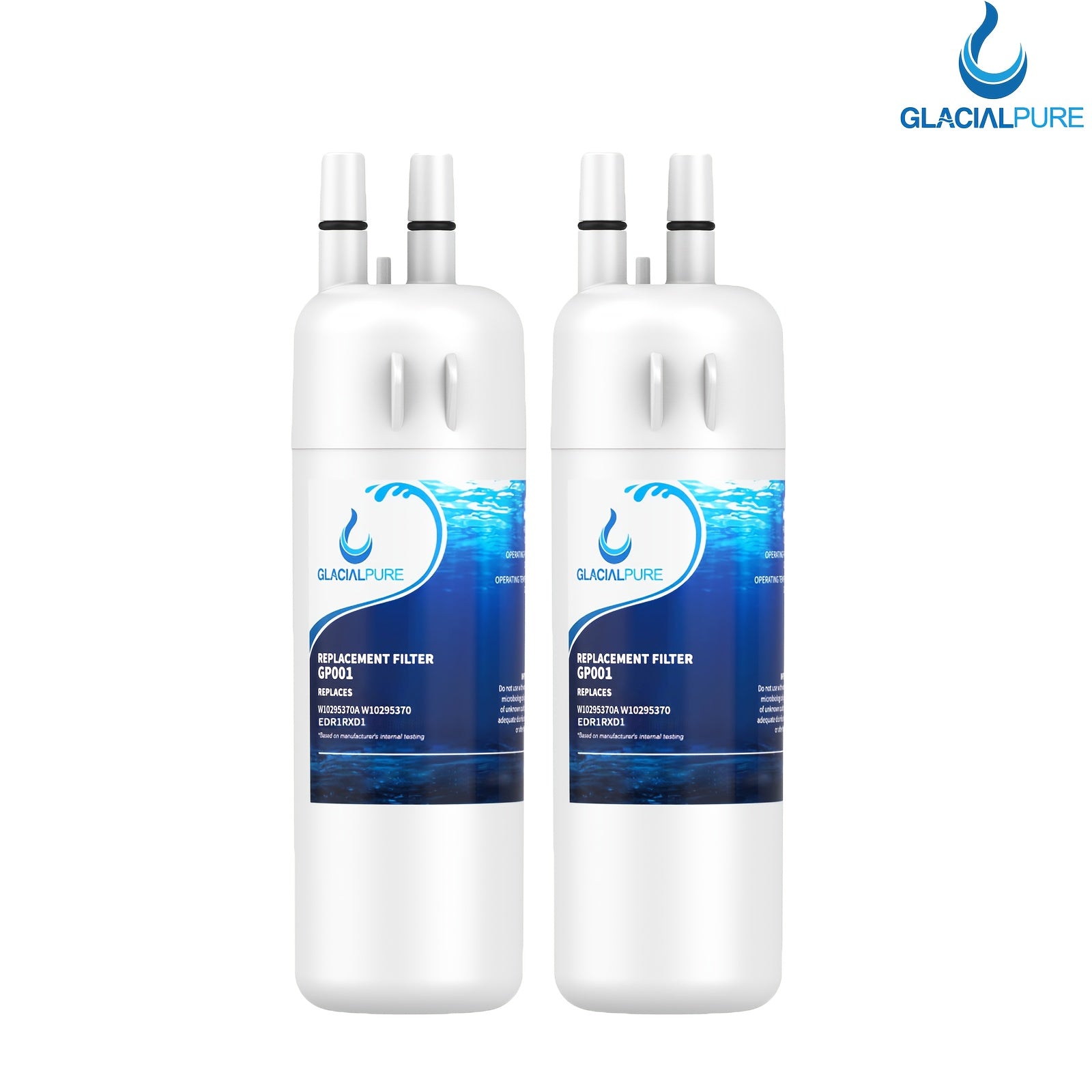 2 Pack Refrigerator Water Filters 757 L Compatible W10295370A
