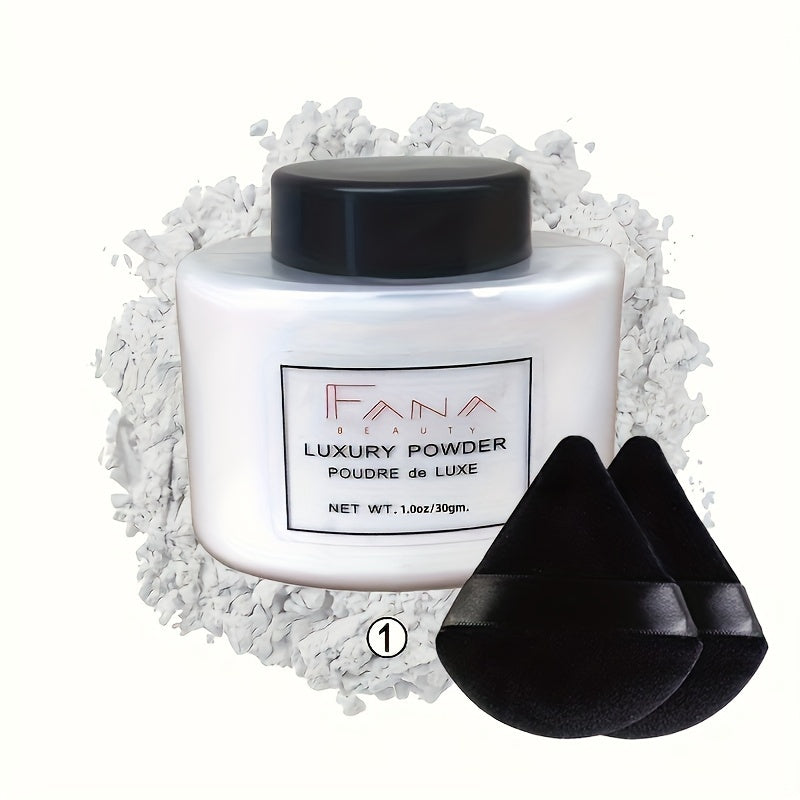 FANA Luks Matte Tugatish Bo'sh Kukun, Yog'ni Boshqarish, Yengil Concealer, Suvga Bardoshli Formula, Umumiy Teri Toning, Barcha Teri Turlari Uchun, Uchburchak Go'zallik Gubkasi, 1.0oz/30g