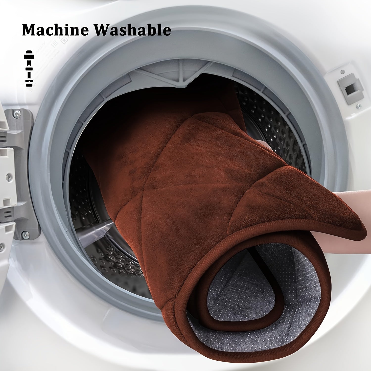 Soft Flannel Striped Entry Door Mat Non-Slip Absorbent Easy to Clean 3 Colors