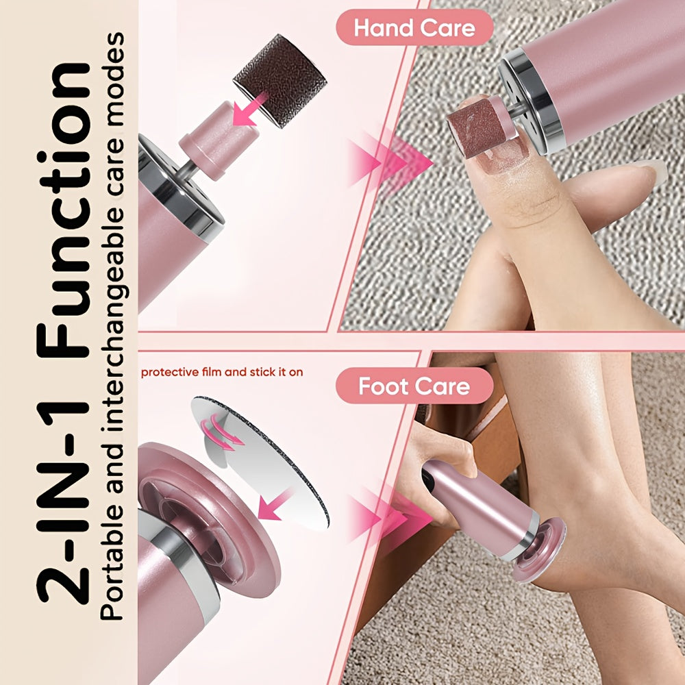 Rechargeable USB Foot Grinder with Adjustable Speeds Reversible Motion Pedicure Sanding Tool