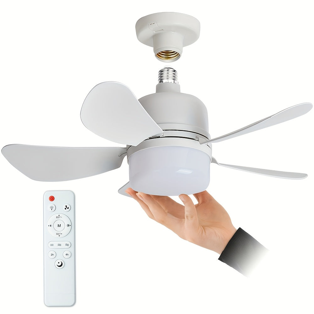Modern Ceiling Fan with Lights and Remote for Indoor Use 85V-265V LED Bulb Sleek Design