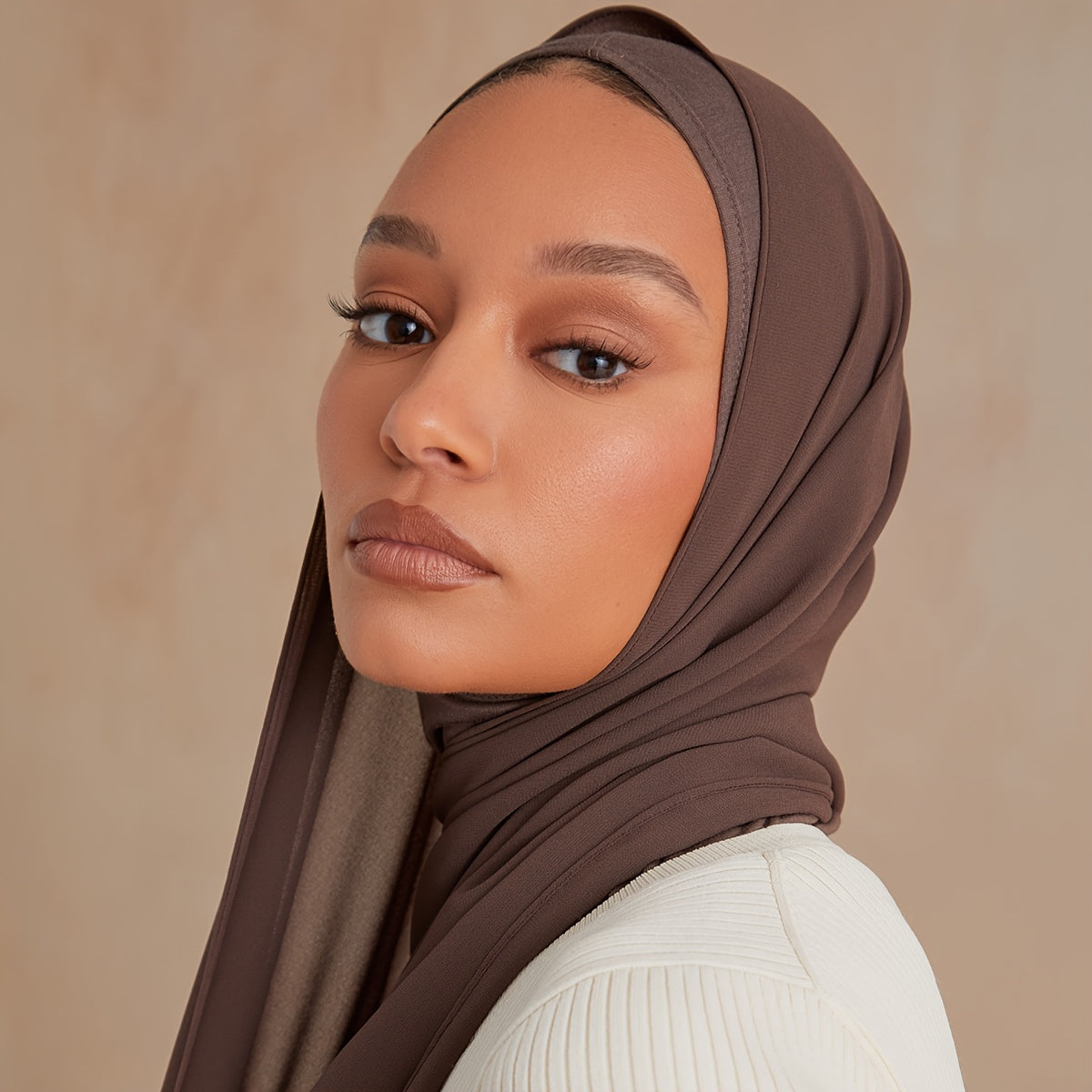 Women's Solid Color Chiffon Scarf - Lightweight and Breathable, Elegant and Simple Style, Windproof and Sun Protection Shawl