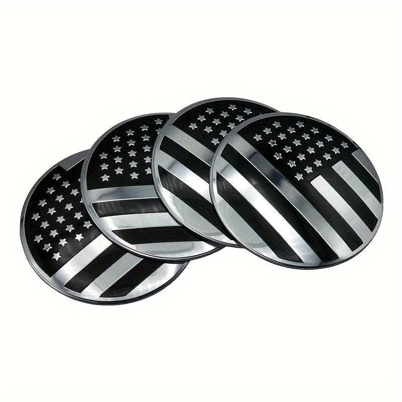 4 шт. наклейки-эмблемы для колесных центровых колпачков с американским флагом, 2,2 дюйма, для автомобиля, внедорожника, грузовика