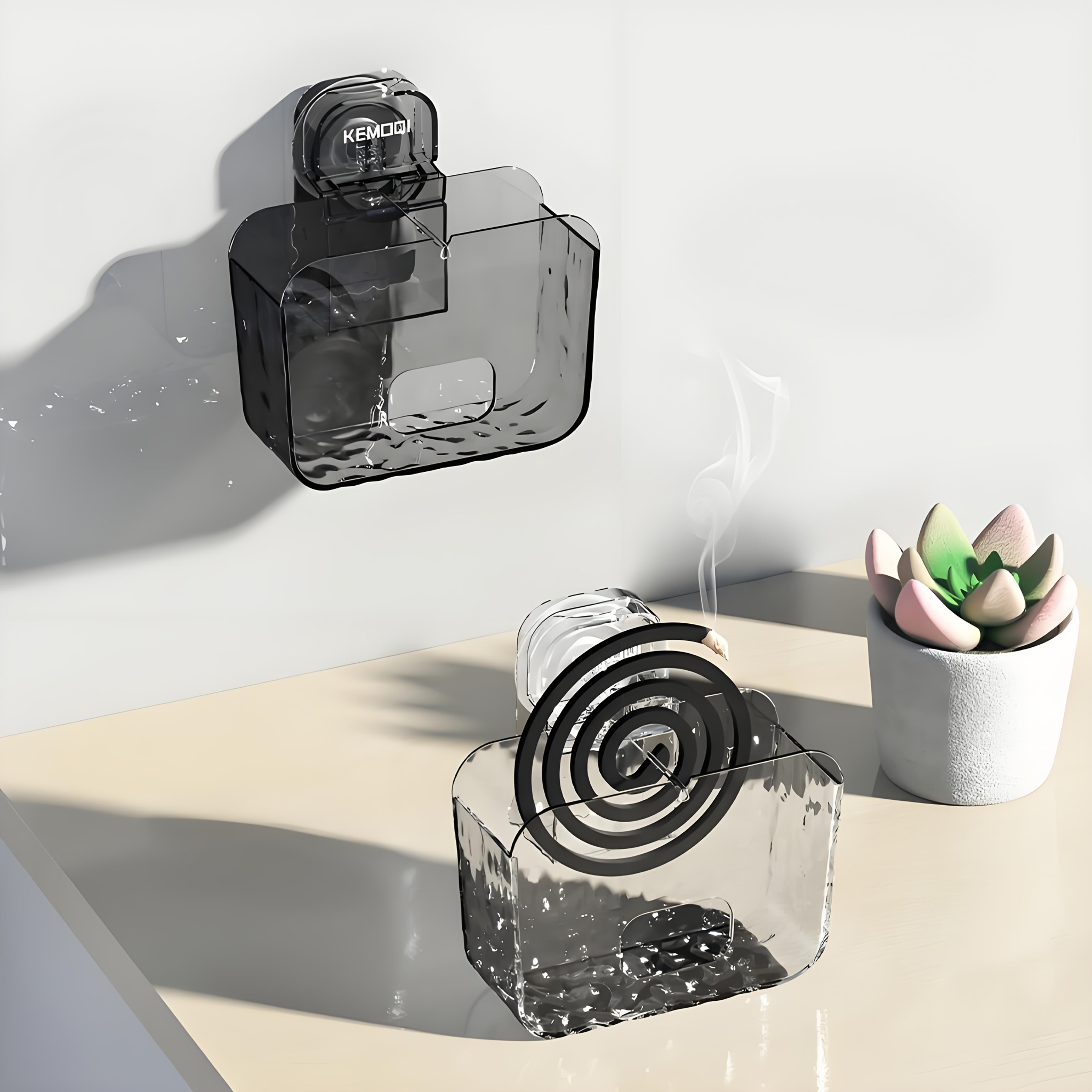 Plastik Aytovchoq Coil Saqlovchi Qushqo‘nmasdan Qandil, Shaffof