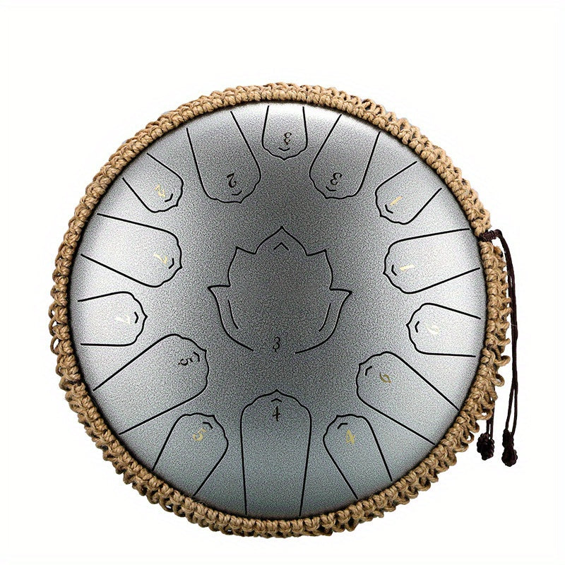 Steel Tongue Drum 15 Notes Handcrafted Meditation Yoga Relaxation 33cm Key of C