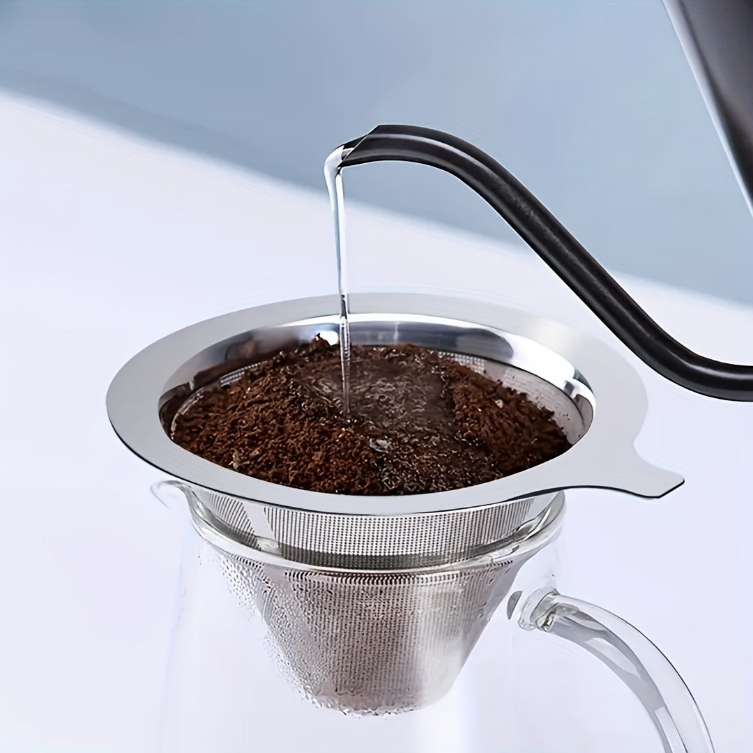 Stainless Steel Pour-Over Coffee Filter Ultra-Fine Mesh Reusable