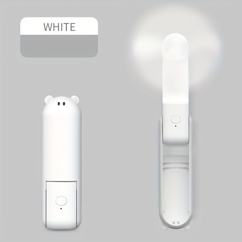 Rechargeable Mini Fan with 3 Speed Settings Foldable Handheld Portable for Travel Outdoor Use