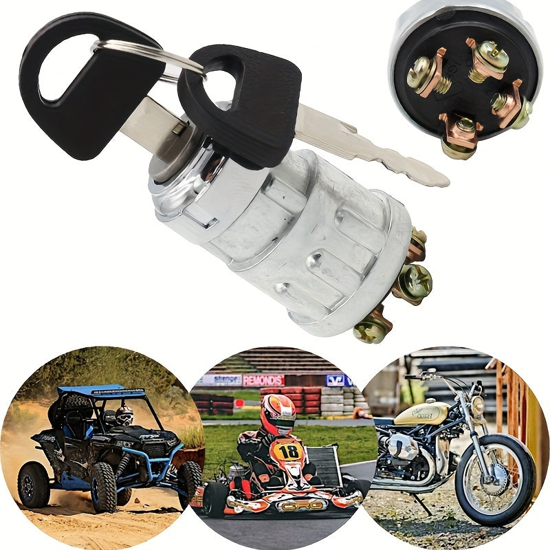 Car Motorcycle Tractor Ignition Starter Switch 4 Position 2 Keys