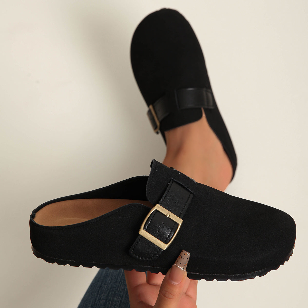 Women's Plus Size Mules Soft Sole Slip-On Casual Work Shoes