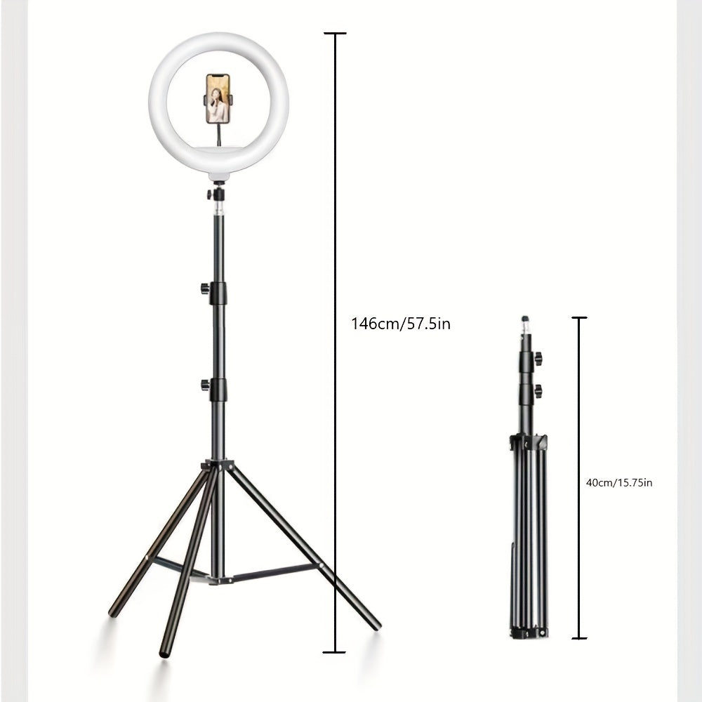 10-Inch Heavy-Duty Adjustable Light Stand with 1.1m Tripod for Photography Studio Lighting
