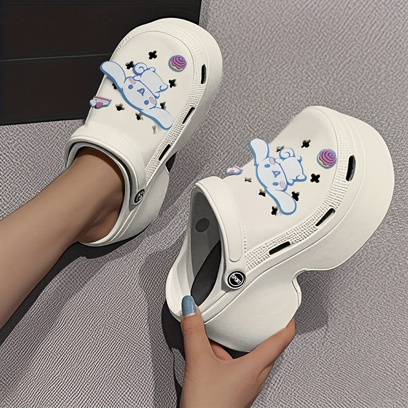 Women EVA Slides Non-Slip Casual Beach Garden Shoes with Plush Details