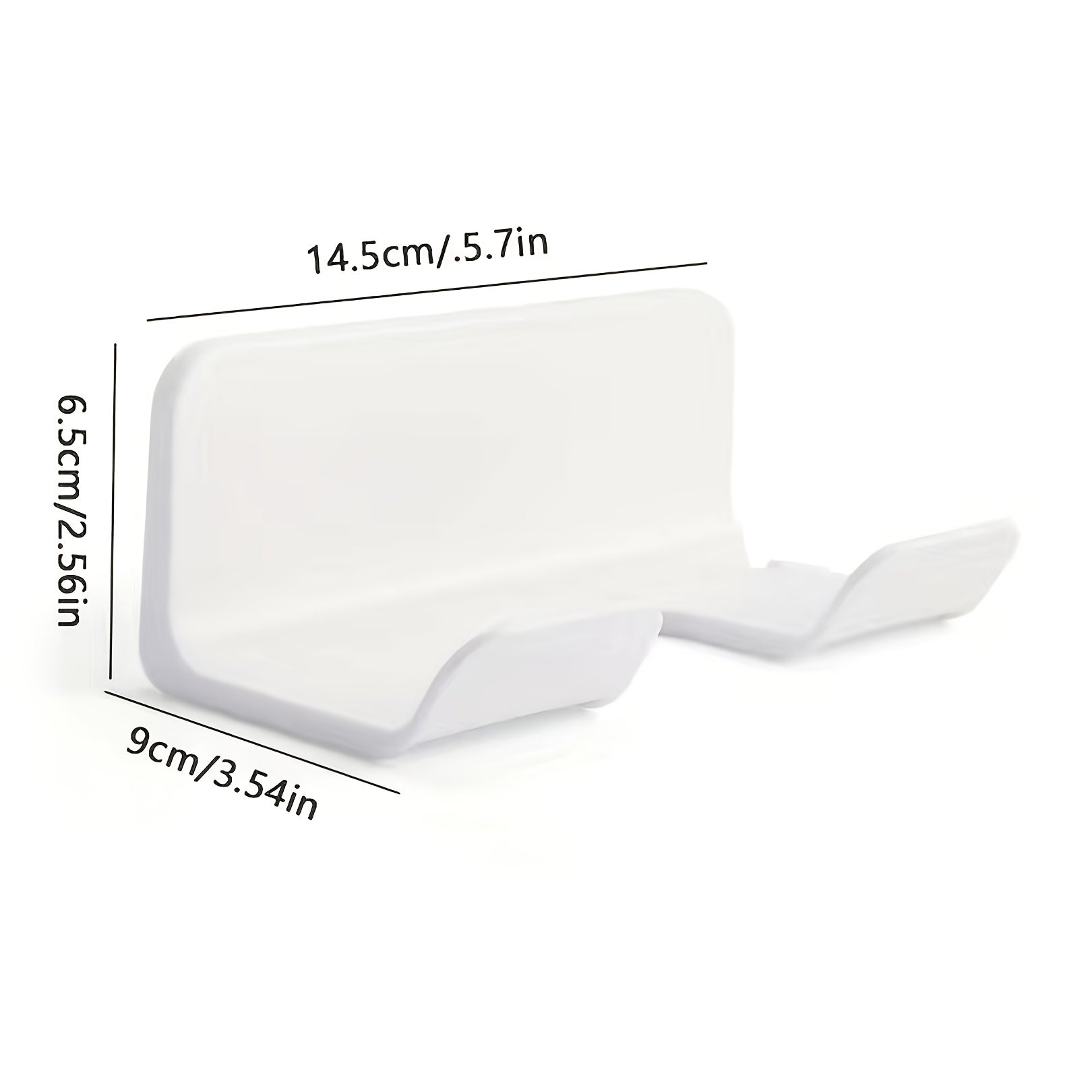 Wall Mount Hair Dryer Holder with Plug Hook for Organizing Styling Tools