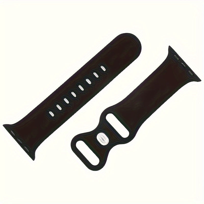 Silicone Sports Watch Band for Men Women Compatible with Apple Watch Series 1-8 Ultra SE 38mm-49mm Waterproof Replacement