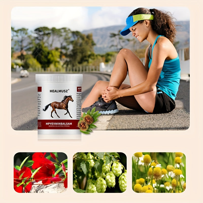Horse Muscle Relief Gel 16.9oz Warming Massage Chestnut Gel with Salicylic Acid and Natural Extracts