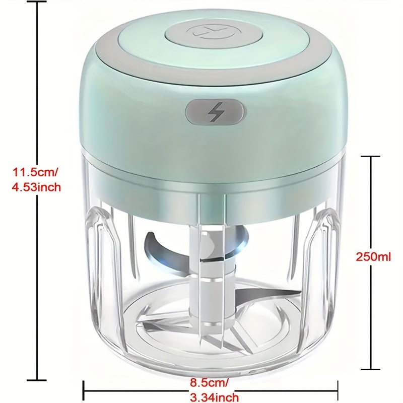 Wireless Garlic Grinder Mini Electric Food Chopper 250ml Portable USB Rechargeable