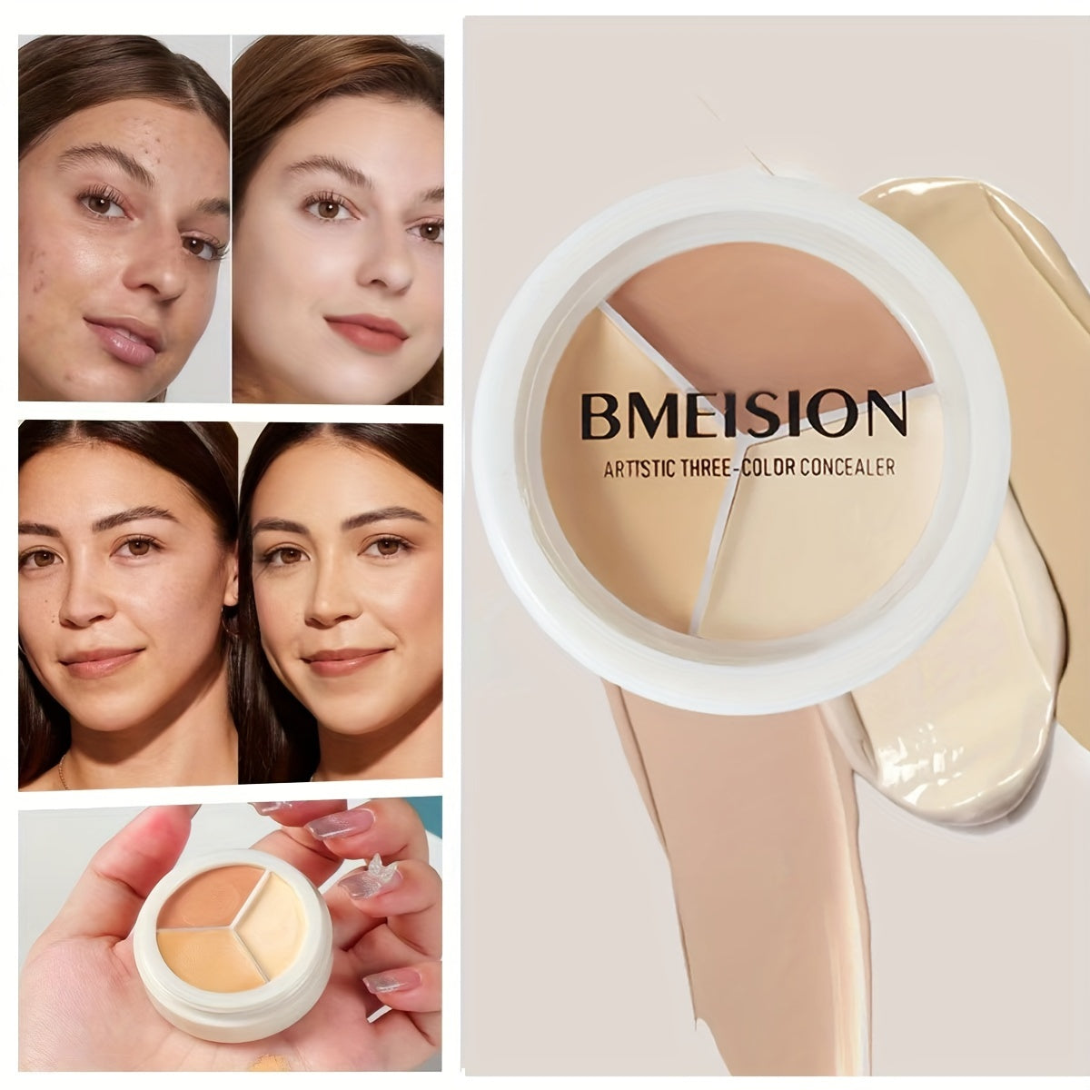 Women Concealer Palette Waterproof Medium Skin Natural Finish