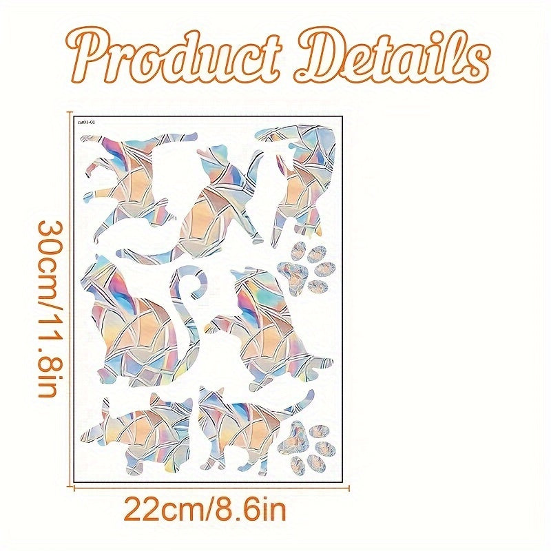 Блестящая радужная призматическая бабочка-ловец солнца - антистатичный декор для окон из ПВХ, наклейка на стекло для предотвращения столкновений дома и в офисе