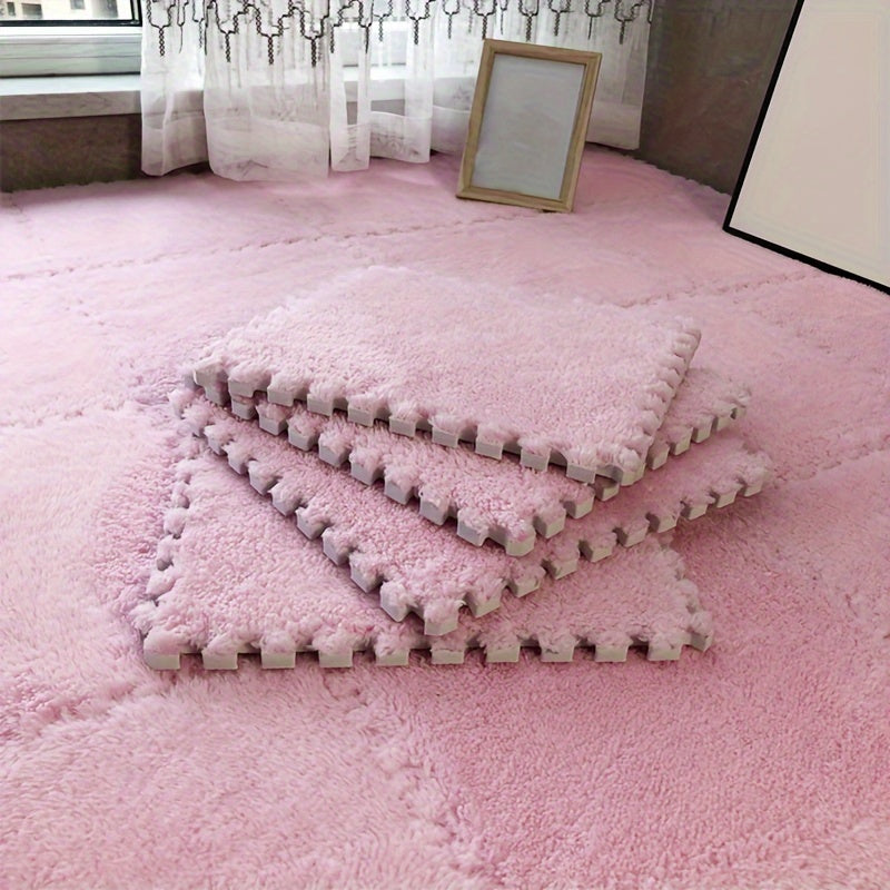 Interlocking Foam Floor Mat Set 5-30 Pieces Anti-Slip Plush Carpet Seat Rug