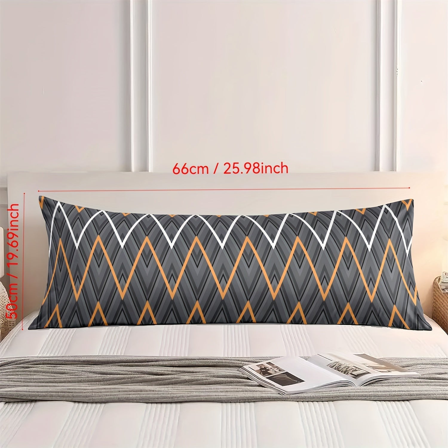 Polyester Geometric Pattern Pillowcase for Body Pillow Soft and Washable
