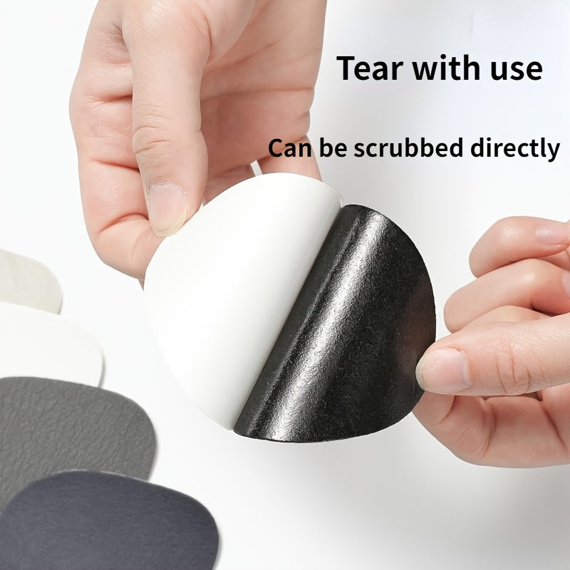 6-Pack Self-Adhesive Sneakers Patches Durable Polyester Casual Solid Color Shoe Heel Repair